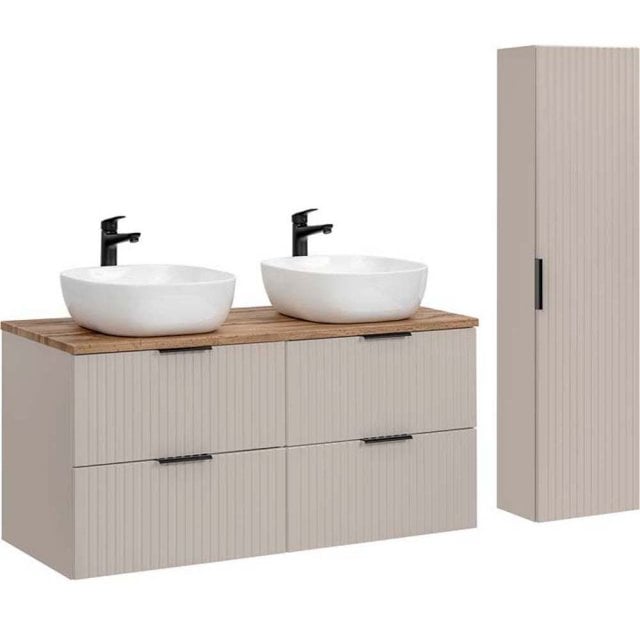 COMAD Zestaw mebli ADEL CASHMERE 2 szafki z blatem WOTAN 120 cm, 2 um