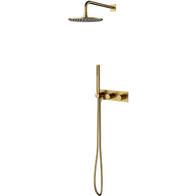 OMNIRES System prysznicowy CONTOUR podtynkowy złoty szczotkowany SYSC