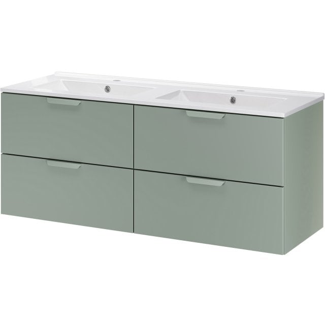 COMAD Zestaw mebli ASTER GREEN 2 szafki z umywalką meblową LAVA 120 c