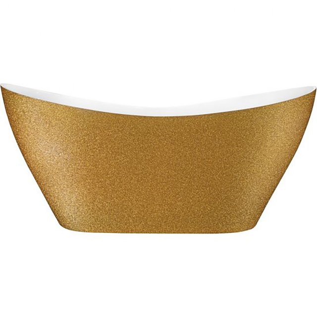 BESCO Wanna wolnostojąca VIYA GLAM 160x70 złota klik-klak chrom #WMD-