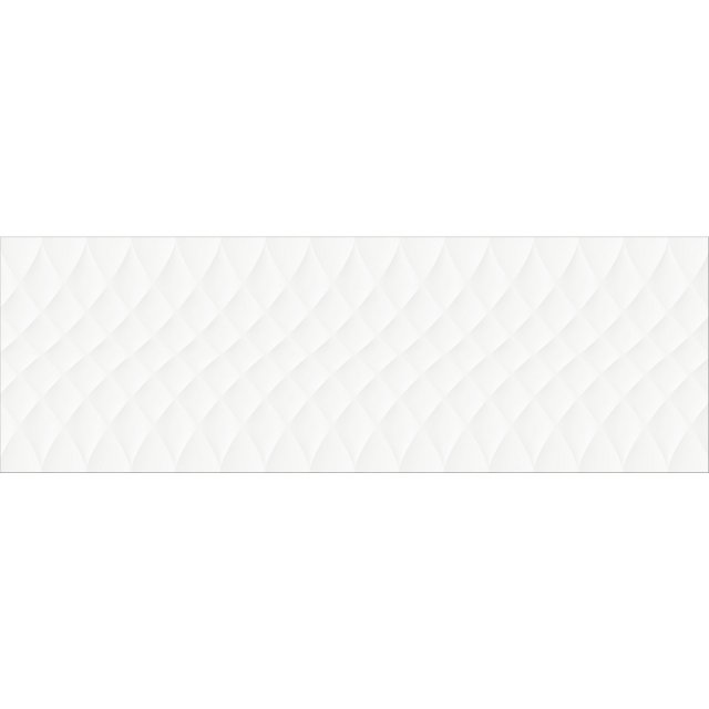 Płytka ścienna WOOL white geo structure glossy 20x60 #267 gat. II