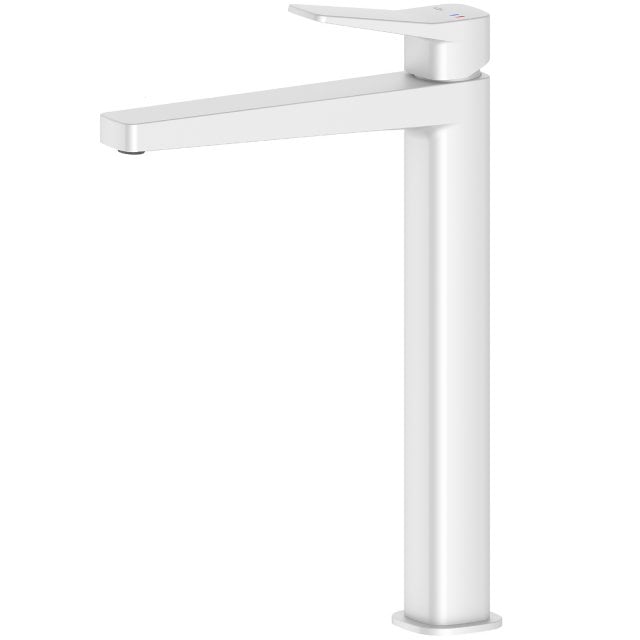 KFA Bateria umywalkowa MALAGA nablatowa ze spustem klik-klak biała 45