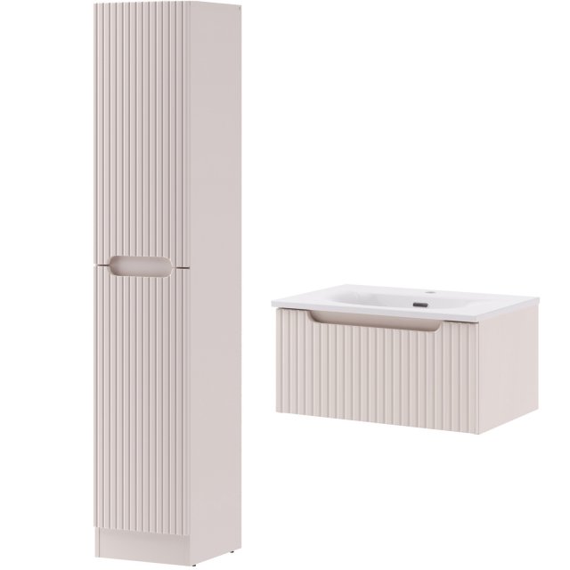 COMAD Zestaw mebli NOVA CASHMERE szafka z umywalką meblową SKY 60 cm,