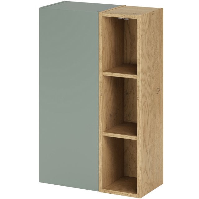 COMAD Szafka łazienkowa wisząca ASTER GREEN 30 cm, regał CREMONA 20 c