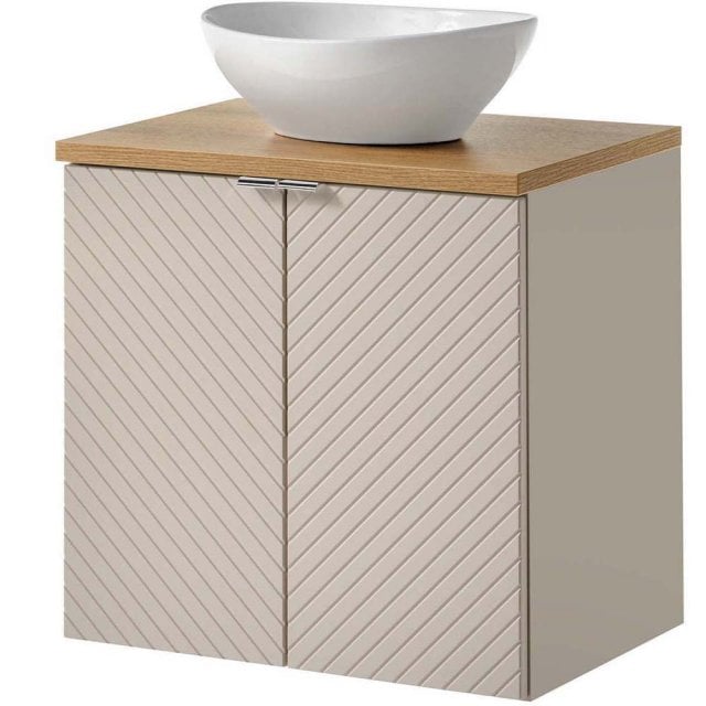 COMAD Zestaw mebli VIVA CASHMERE szafka z drzwiami z blatem OAK 60 cm