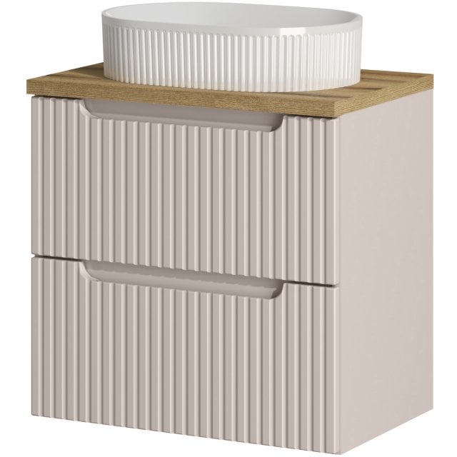 COMAD Zestaw mebli NOVA CASHMERE szafka z blatem OAK 60 cm, umywalka