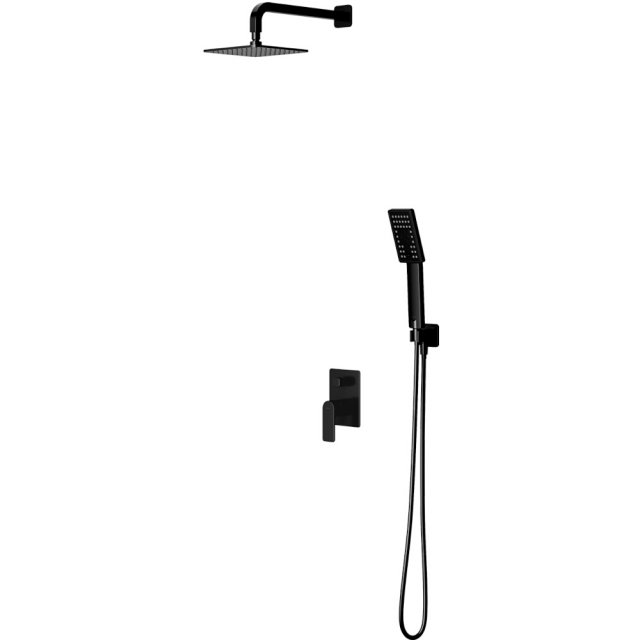 OMNIRES System prysznicowy BARETTI podtynkowy czarny mat SYSBA10BL