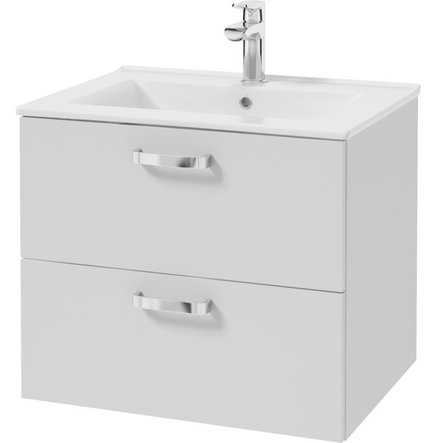 DEFTRANS Szafka PROXI z umywalką meblową wpuszczaną w blat biała 50 c
