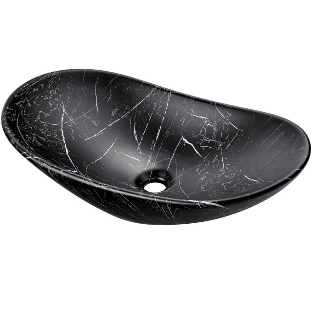 COMAD Umywalka nablatowa LENA 62 czarny mat UN-LENA-MB2