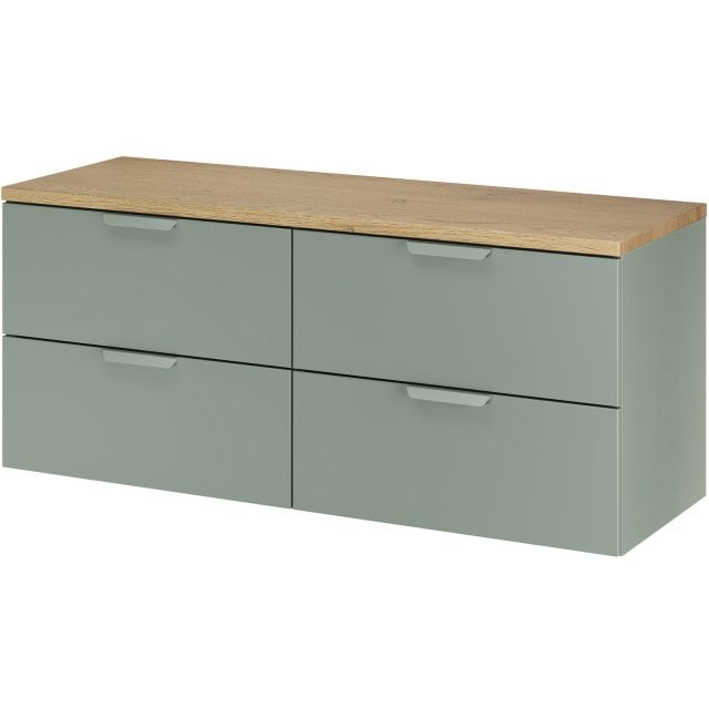 COMAD Zestaw mebli ASTER GREEN 2 szafki z blatem CREMONA 120 cm