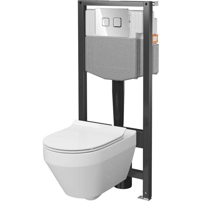 Zestaw podtynkowy SYSTEM 50 pneumatyczny, miska wirowa CREA, deska, p