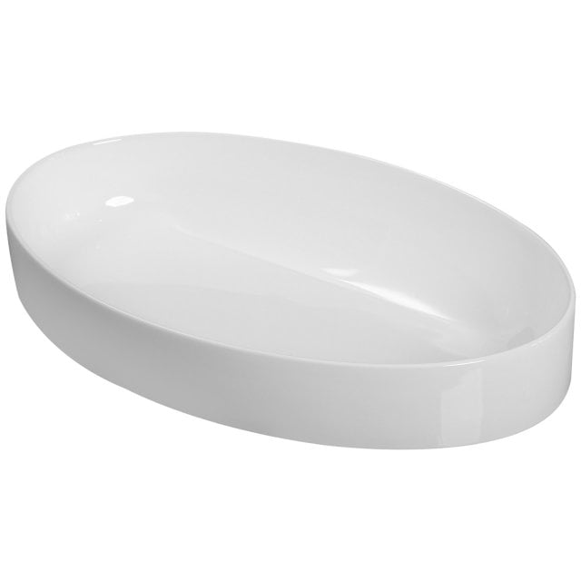 INVENA Umywalka nablatowa ELARA 60x38 cm z ukrytym odpływem CE-03-W60