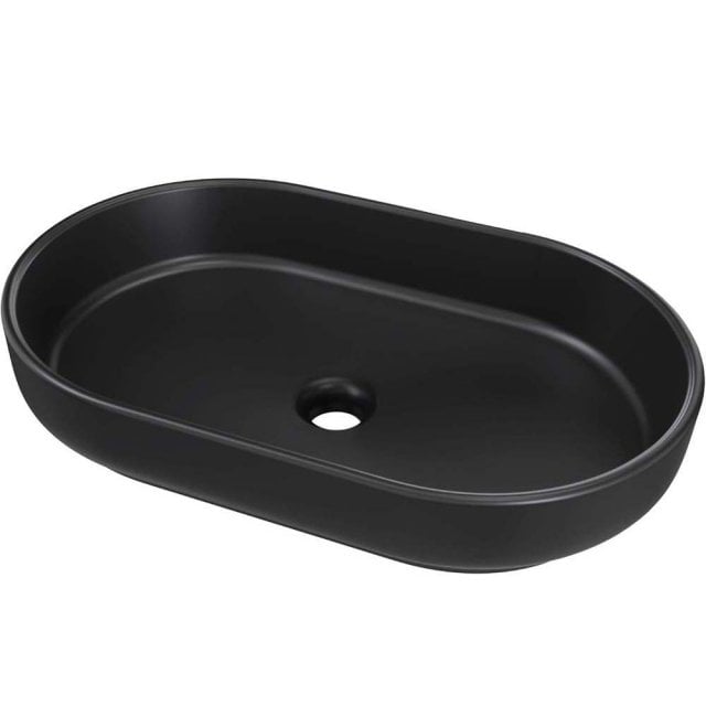 COMAD Umywalka nablatowa RIVER 2 BLACK MATT 55x35 cm UN 55 ( E-6594 )