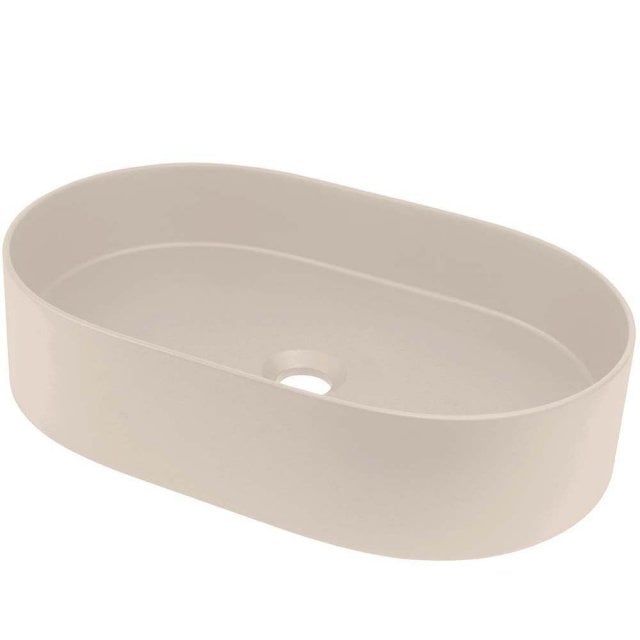 DEANTE Umywalka nablatowa SILIA granitowa owalna beżowa CQS_5U6S
