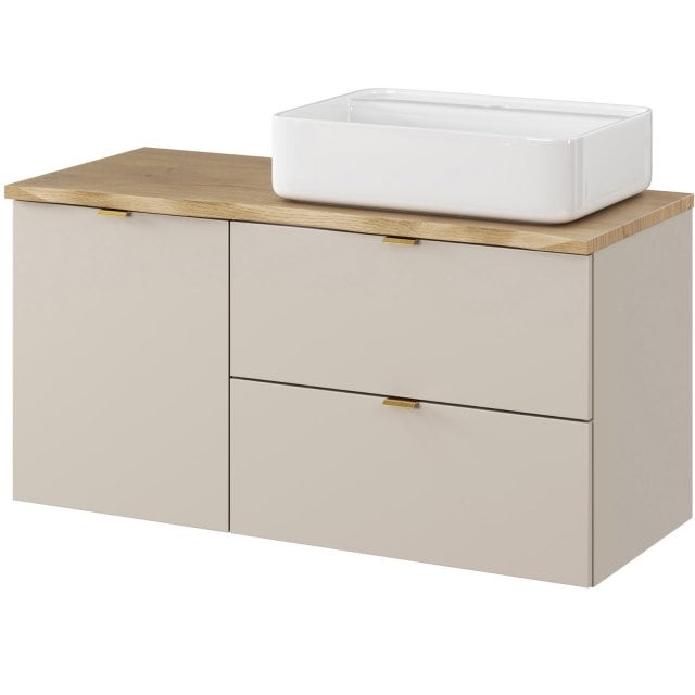 COMAD Zestaw mebli DALIA CASHMERE 2 szafki z blatem CREMONA 100 cm, u