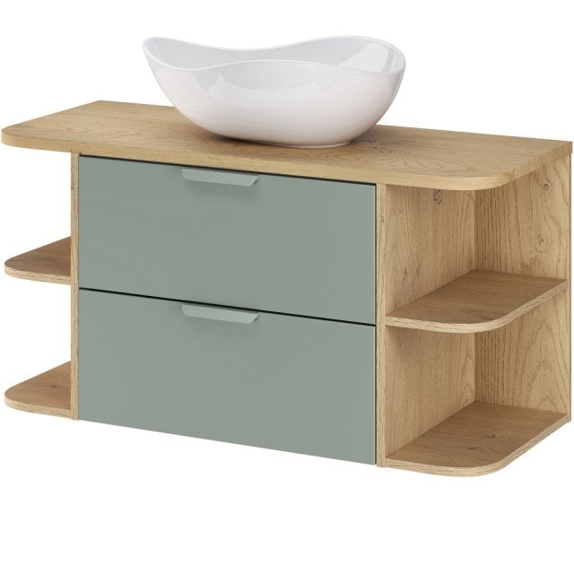 COMAD Zestaw mebli ASTER GREEN szafka z blatem OVALIA CREMONA 100 cm,