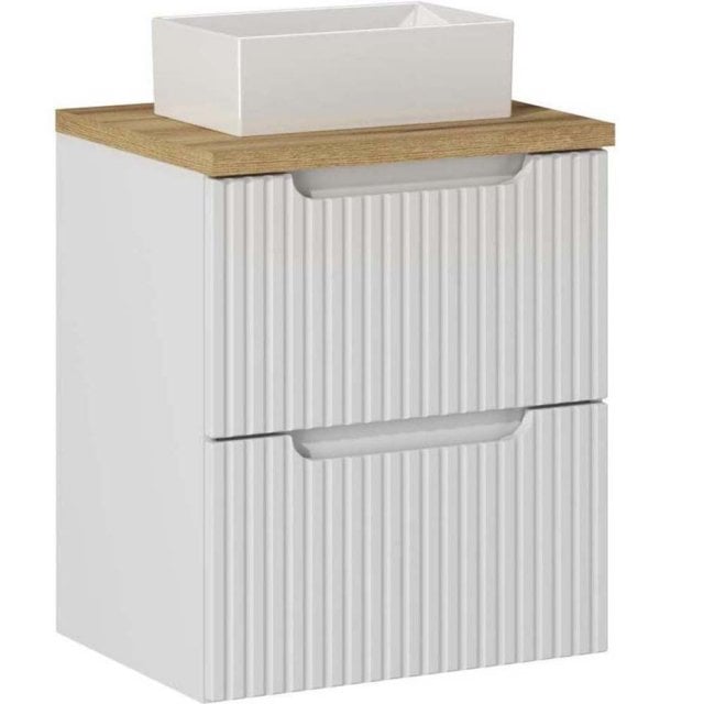 COMAD Zestaw mebli NOVA WHITE szafka z blatem OAK 50 cm, umywalka GAJ