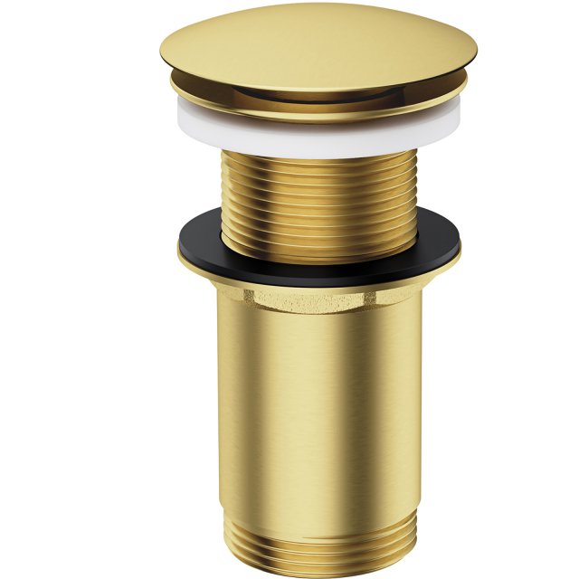 OMNIRES Korek KLIK-KLAK do umywalki bez przelewu mosiądz szczotkowany