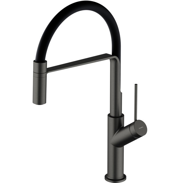 OMNIRES Bateria kuchenna VITA z wyciągana wylewką grafit szczotkowany