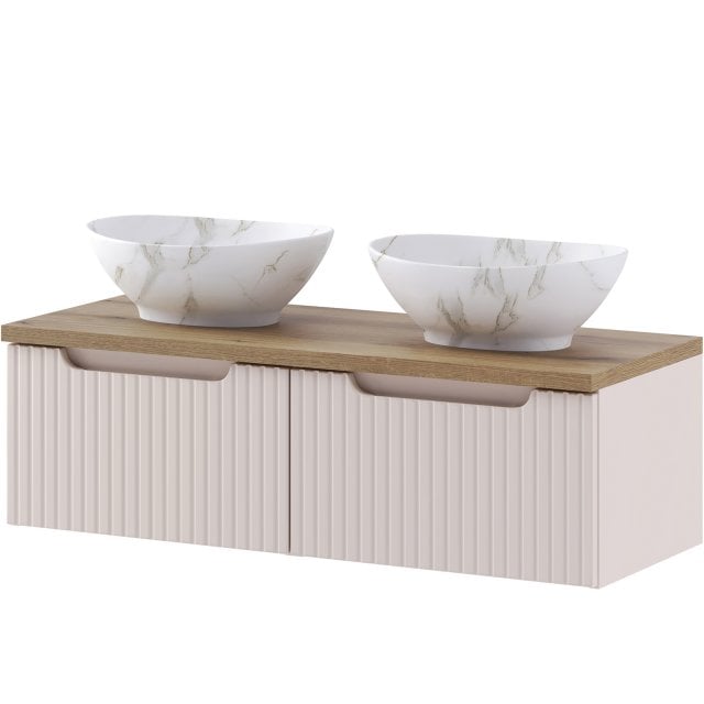 COMAD Zestaw mebli NOVA CASHMERE 2 szafki z blatem NOVA OAK 100 cm, 2