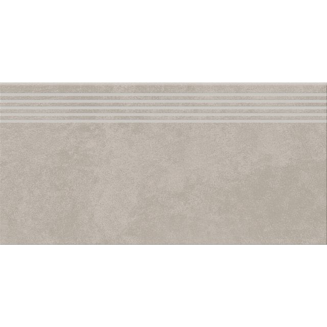 Gres szkliwiony stopnica ARES light grey mat 29x59,3 gat. I