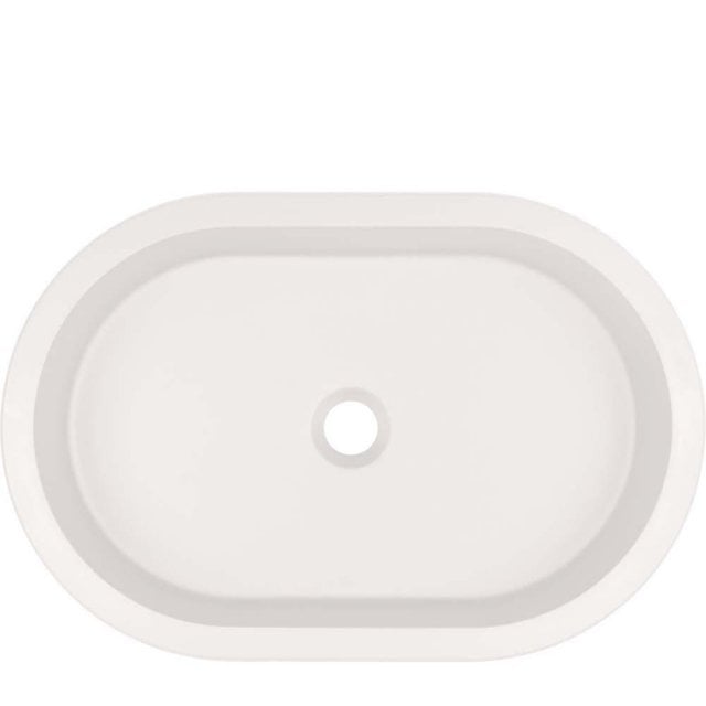 DEANTE Umywalka wpuszczana w blat SILIA granitowa owalna biała CQS_AU