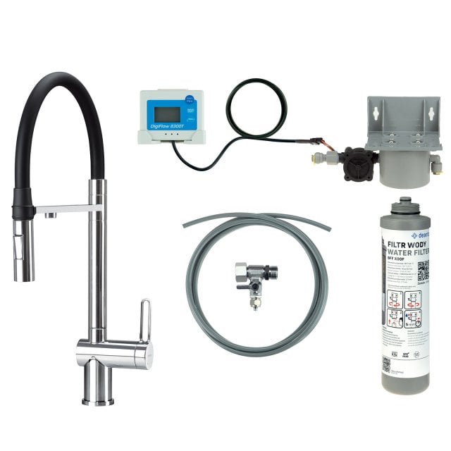 DEANTE Bateria kuchenna MAGNETIC z zestawem do filtracji chrom BRMF07