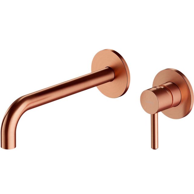 OMNIRES Bateria umywalkowa Y podtynkowa z długą wylewką miedź szczotk