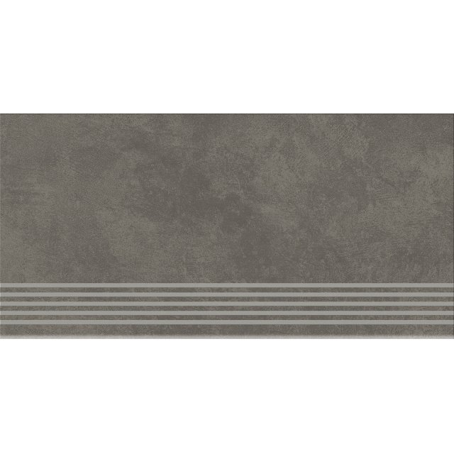 Gres szkliwiony stopnica ARES grey mat 29,7x59,8 gat. I