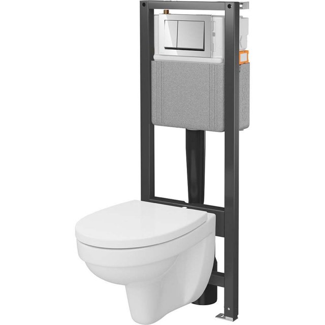 CERSANIT Zestaw podtynkowy ABIS NEW 40 mechaniczny, miska, deska, prz