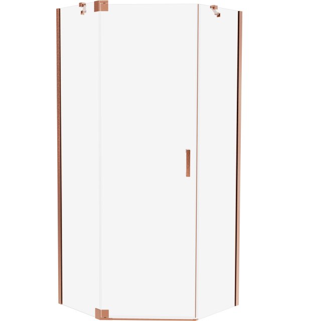 Kabina prysznicowa pięciokątna ALLURIA 1D COPPER BRUSHED 80x80x200 TE