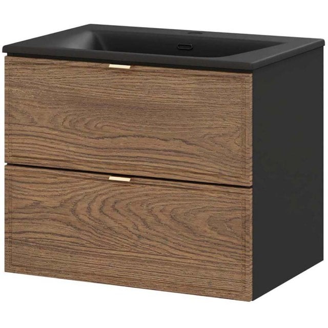 COMAD Szafka TALIA CASELLA z umywalką meblową SKY BLACK 60 cm