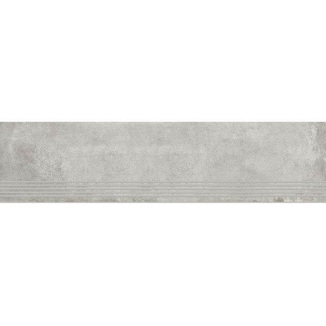 Gres szkliwiony stopnica DIVERSO light grey mat 29,8x119,8 gat. I