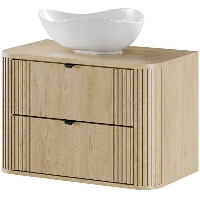 COMAD Zestaw mebli OVALIA CREMONA szafka z blatem 80 cm, umywalka CLO