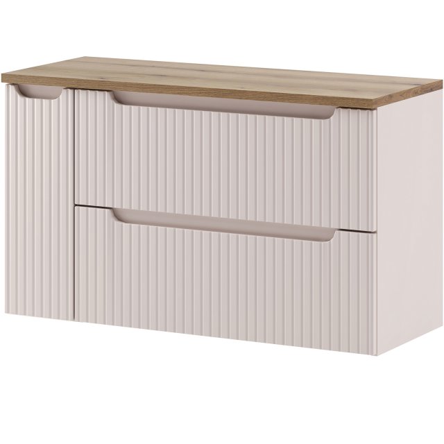 COMAD Zestaw mebli NOVA CASHMERE 2 szafki z blatem NOVA OAK 100 cm