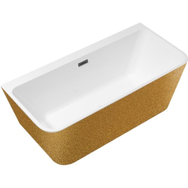 BESCO Wanna wolnostojąca VARYA ZŁOTA 150x75 maskownica syfonu z przel