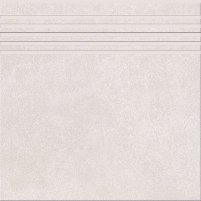 Gres szkliwiony stopnica ARES white mat 29,8x29,8 gat. I