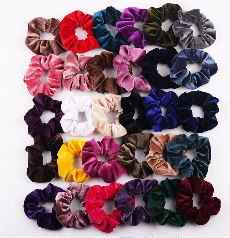 Gumka do włosów frotka aksamitka