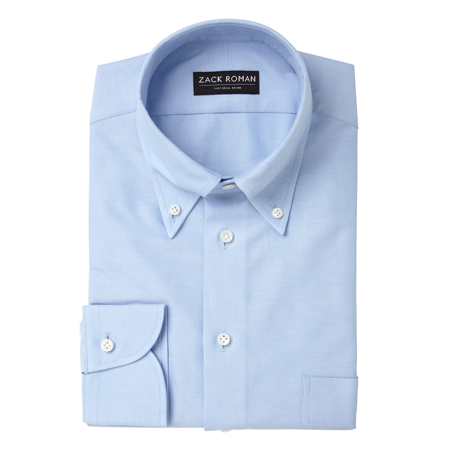 Błękitna koszula OCBD, preppy, bawełniana