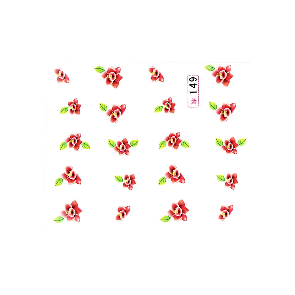 Naklejki wodne do paznokci kwiaty Nr 149