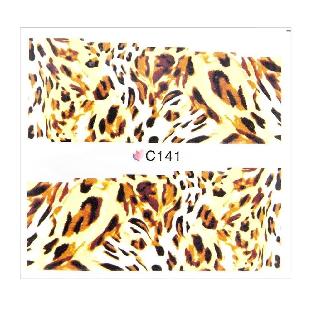 Naklejki wodne do paznokci arkusz 7 x 6,5 cm na 10 palców c Nr 141