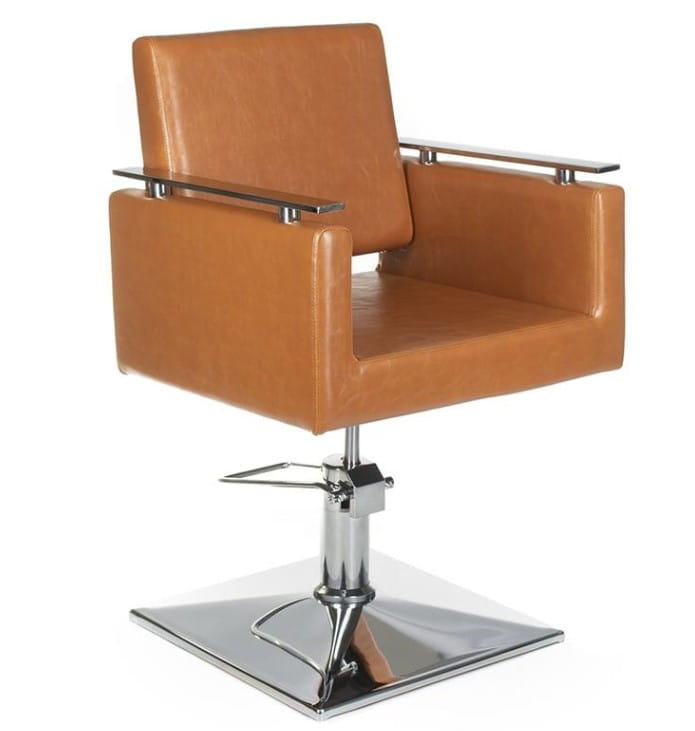 BS Fotel fryzjerski Milo BH-6333 jasnobrązowy