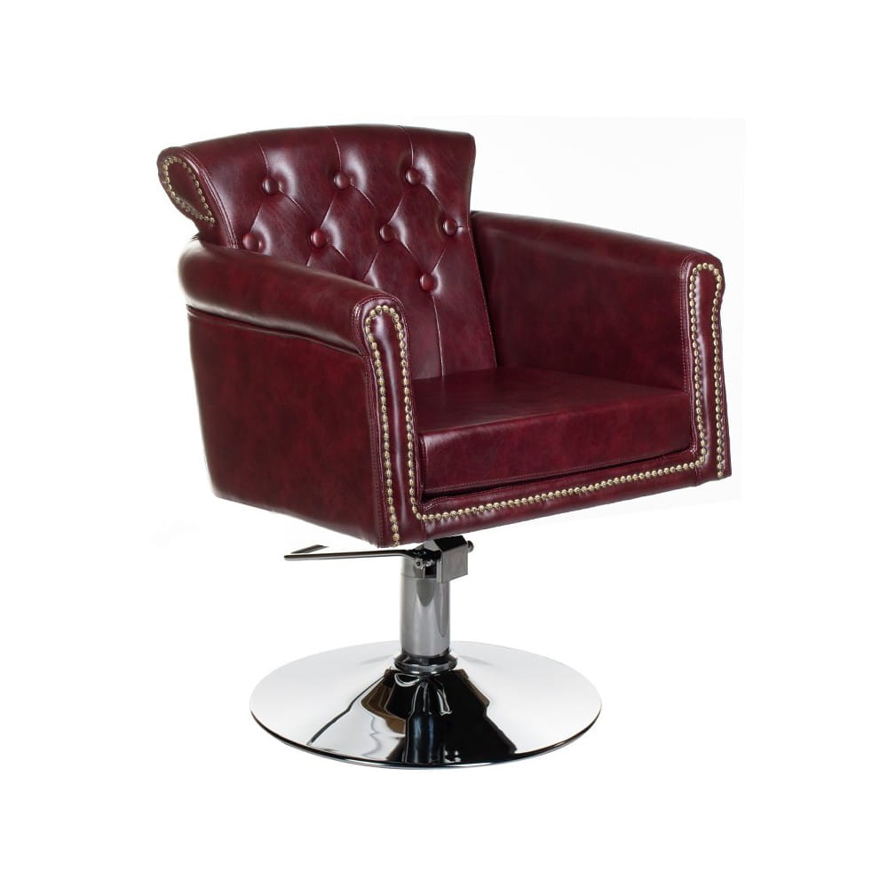 BS Fotel fryzjerski Alberto BH-8038 wiśniowy