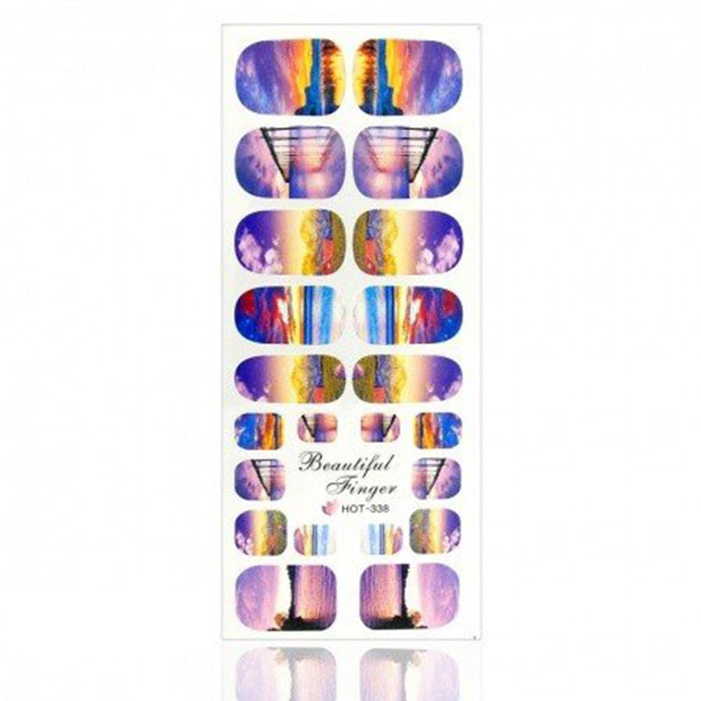 Naklejki wodne do paznokci arkusz 12,7 x 5,5 cm hot Nr 338