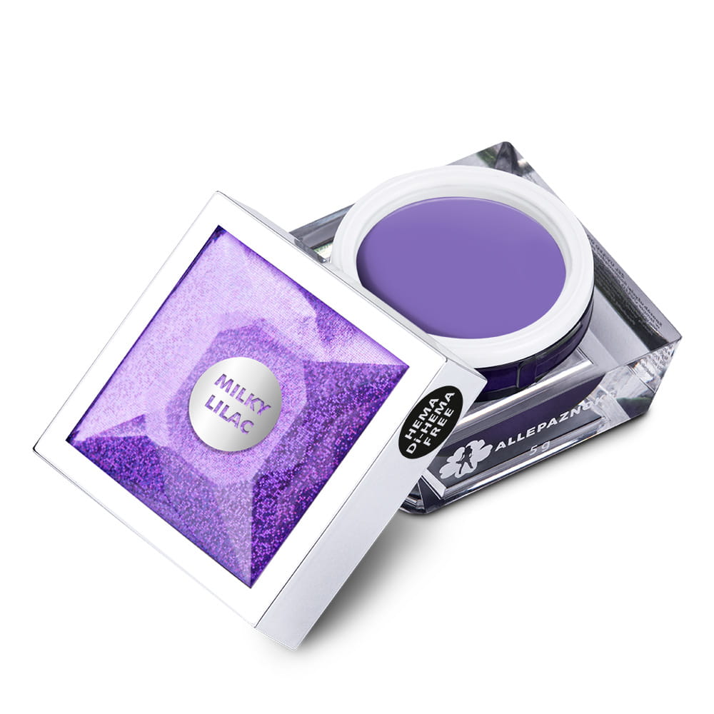 Żel do zdobień Artistic Gel paint gel ombre ornamenty Allepaznokcie Be on Trend Milky Lilac HEMA /Di-HEMA Free 5 g Nr 38