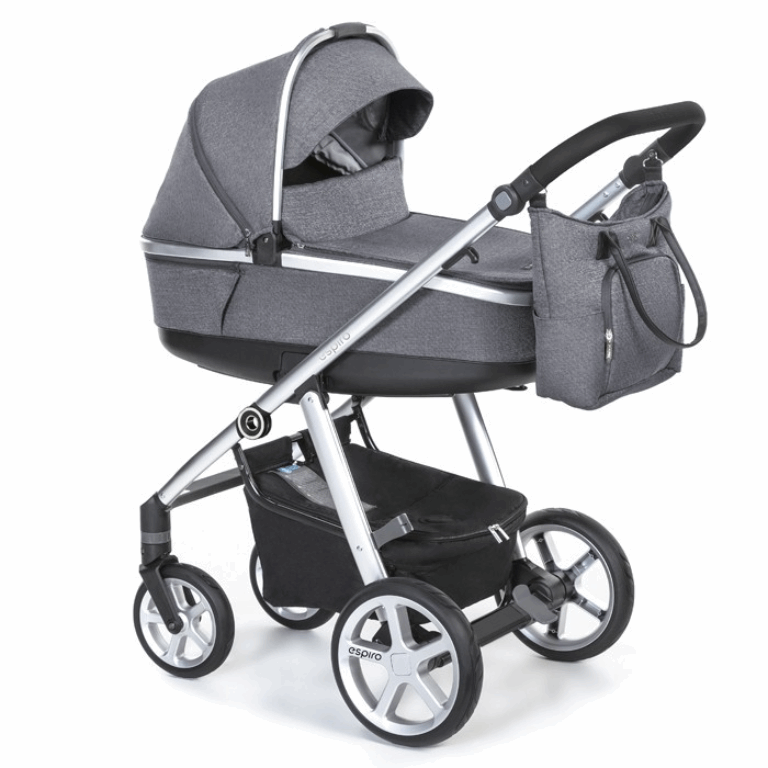 Espiro Next 2.0 Melange - uniwersalny wózek głęboko-spacerowy, 2 w 1-17 Graphite Street