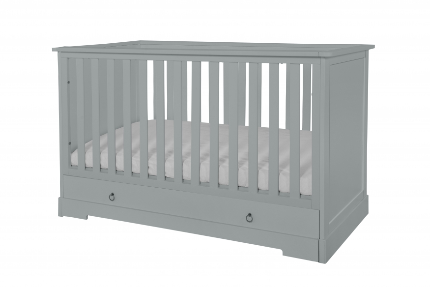 Novelies, Retro - łóżeczko 70x140 z opcą tapczanika-Szary