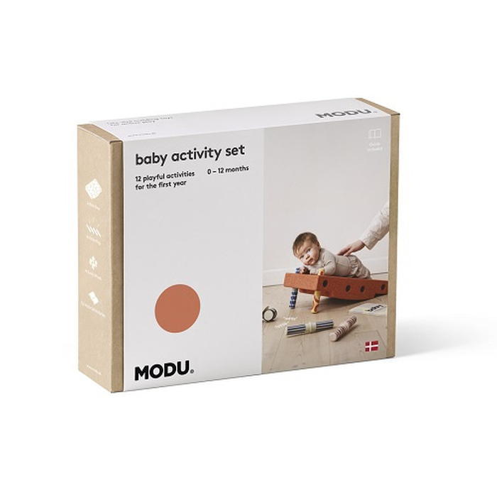 Modu Baby activity set-Burnt Orange / Dusty Green