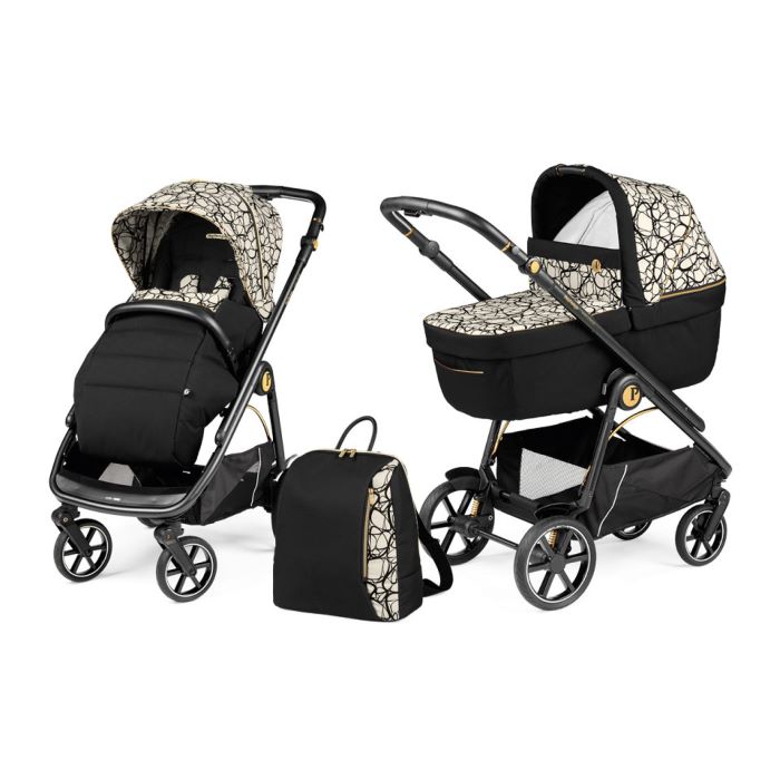 Peg Perego Veloce - uniwersalny wózek głęboko-spacerowyz torbą gratis-Graphite Gold