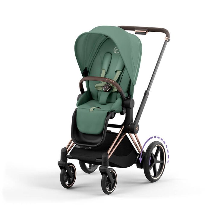 Cybex e-Priam - wózek spacerowy z napędem elektrycznym-Leaf Green-Chrome Black